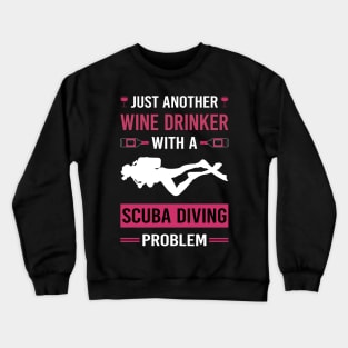 Wine Drinker Scuba Diving Diver Crewneck Sweatshirt